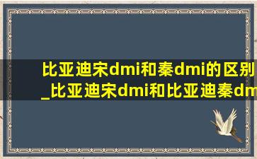 比亚迪宋dmi和秦dmi的区别_比亚迪宋dmi和比亚迪秦dmi对比