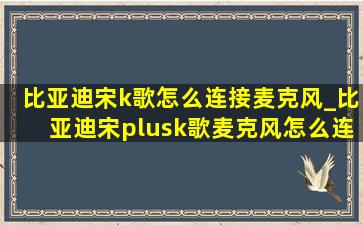 比亚迪宋k歌怎么连接麦克风_比亚迪宋plusk歌麦克风怎么连接