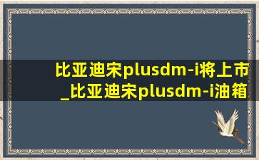 比亚迪宋plusdm-i将上市_比亚迪宋plusdm-i油箱多大