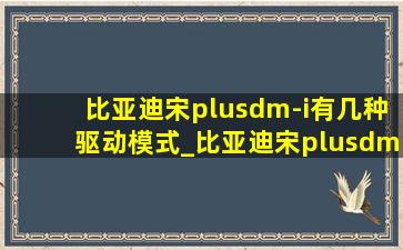 比亚迪宋plusdm-i有几种驱动模式_比亚迪宋plusdm-i驱动方式