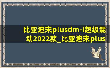比亚迪宋plusdm-i超级混动2022款_比亚迪宋plusdm-i超级混动2022款怎样