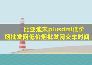 比亚迪宋plusdmi(低价烟批发网)(低价烟批发网)交车时间