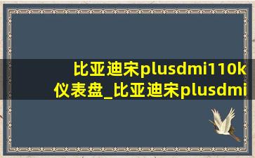 比亚迪宋plusdmi110k仪表盘_比亚迪宋plusdmi110km电池价格