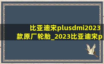比亚迪宋plusdmi2023款原厂轮胎_2023比亚迪宋plusdm-i轮胎品牌