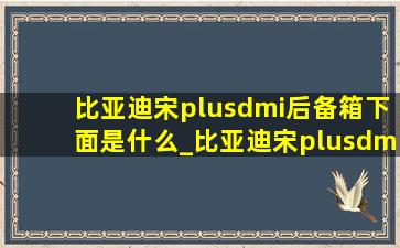 比亚迪宋plusdmi后备箱下面是什么_比亚迪宋plusdmi后备箱下面