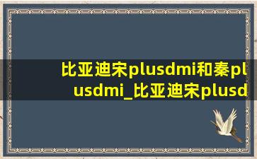 比亚迪宋plusdmi和秦plusdmi_比亚迪宋plusdmi和秦plusdmi的区别