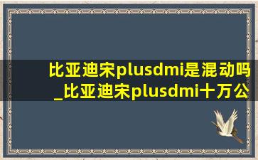 比亚迪宋plusdmi是混动吗_比亚迪宋plusdmi十万公里长测