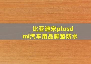 比亚迪宋plusdmi汽车用品脚垫防水