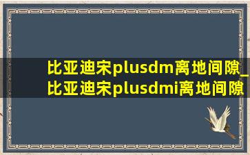 比亚迪宋plusdm离地间隙_比亚迪宋plusdmi离地间隙