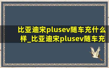 比亚迪宋plusev随车充什么样_比亚迪宋plusev随车充长度