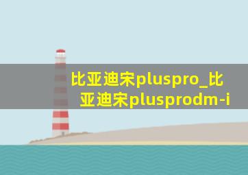 比亚迪宋pluspro_比亚迪宋plusprodm-i