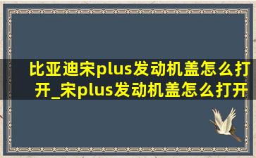 比亚迪宋plus发动机盖怎么打开_宋plus发动机盖怎么打开