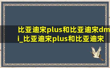 比亚迪宋plus和比亚迪宋dmi_比亚迪宋plus和比亚迪宋ev