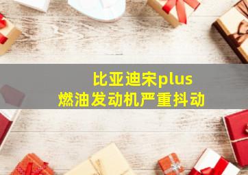 比亚迪宋plus燃油发动机严重抖动