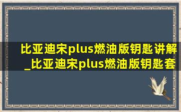 比亚迪宋plus燃油版钥匙讲解_比亚迪宋plus燃油版钥匙套