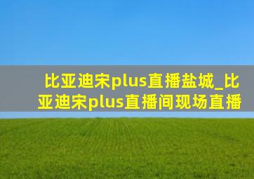 比亚迪宋plus直播盐城_比亚迪宋plus直播间现场直播