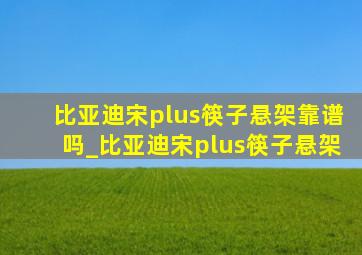 比亚迪宋plus筷子悬架靠谱吗_比亚迪宋plus筷子悬架