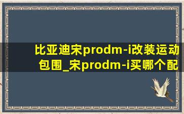 比亚迪宋prodm-i改装运动包围_宋prodm-i买哪个配置性价比高
