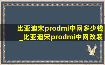 比亚迪宋prodmi中网多少钱_比亚迪宋prodmi中网改装