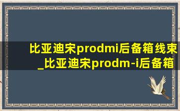 比亚迪宋prodmi后备箱线束_比亚迪宋prodm-i后备箱配件