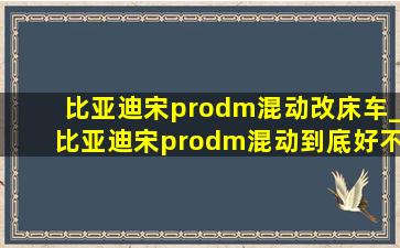 比亚迪宋prodm混动改床车_比亚迪宋prodm混动到底好不好