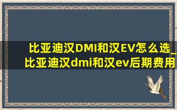 比亚迪汉DMI和汉EV怎么选_比亚迪汉dmi和汉ev后期费用对比