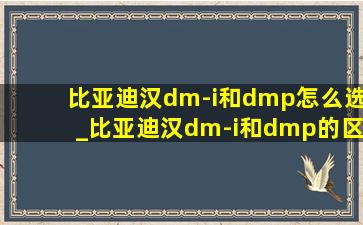 比亚迪汉dm-i和dmp怎么选_比亚迪汉dm-i和dmp的区别