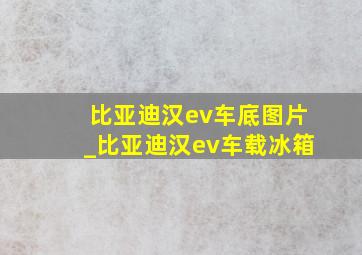 比亚迪汉ev车底图片_比亚迪汉ev车载冰箱