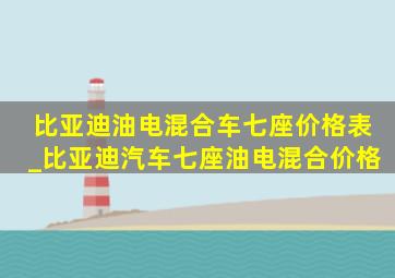 比亚迪油电混合车七座价格表_比亚迪汽车七座油电混合价格