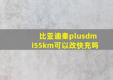 比亚迪秦plusdmi55km可以改快充吗