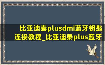 比亚迪秦plusdmi蓝牙钥匙连接教程_比亚迪秦plus蓝牙钥匙怎么用