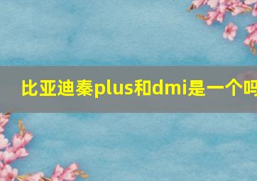 比亚迪秦plus和dmi是一个吗