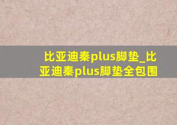 比亚迪秦plus脚垫_比亚迪秦plus脚垫全包围