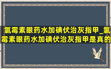 氯霉素眼药水加碘伏治灰指甲_氯霉素眼药水加碘伏治灰指甲是真的吗