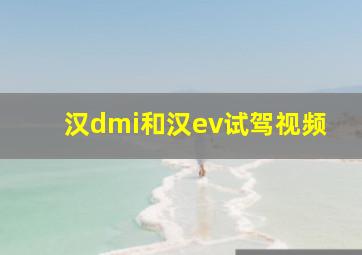 汉dmi和汉ev试驾视频