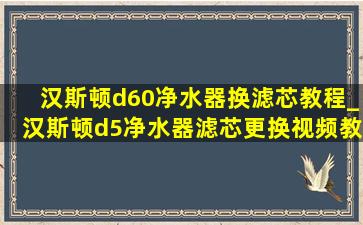 汉斯顿d60净水器换滤芯教程_汉斯顿d5净水器滤芯更换视频教程