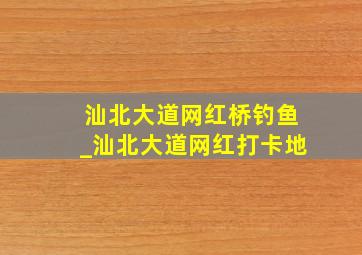 汕北大道网红桥钓鱼_汕北大道网红打卡地