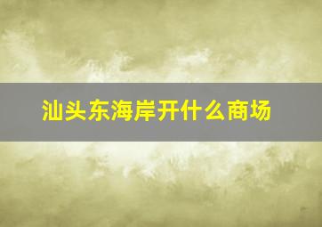 汕头东海岸开什么商场