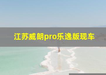 江苏威朗pro乐逸版现车