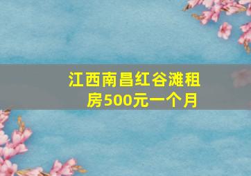 江西南昌红谷滩租房500元一个月