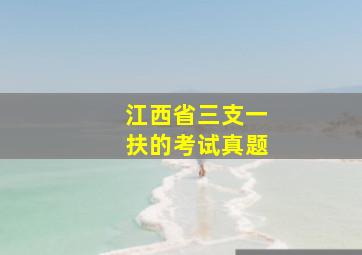 江西省三支一扶的考试真题