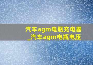 汽车agm电瓶充电器_汽车agm电瓶电压