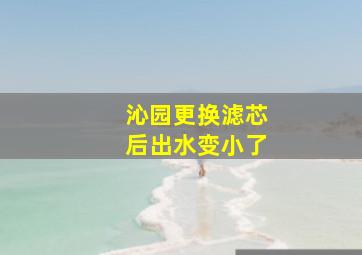 沁园更换滤芯后出水变小了