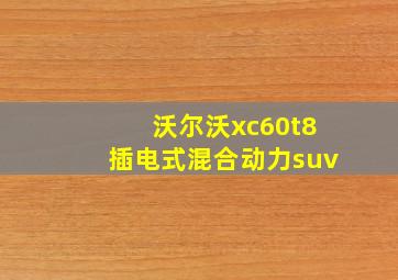 沃尔沃xc60t8插电式混合动力suv