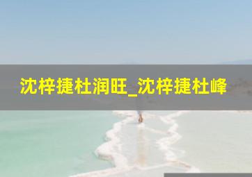 沈梓捷杜润旺_沈梓捷杜峰