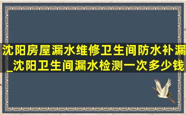 沈阳房屋漏水维修卫生间防水补漏_沈阳卫生间漏水检测一次多少钱