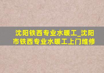 沈阳铁西专业水暖工_沈阳市铁西专业水暖工上门维修