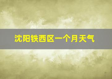 沈阳铁西区一个月天气