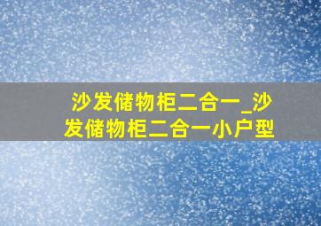 沙发储物柜二合一_沙发储物柜二合一小户型