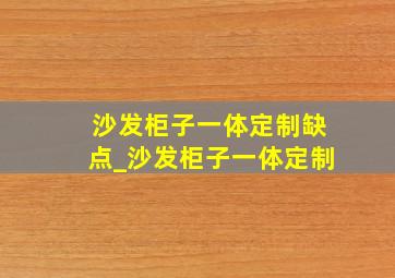 沙发柜子一体定制缺点_沙发柜子一体定制